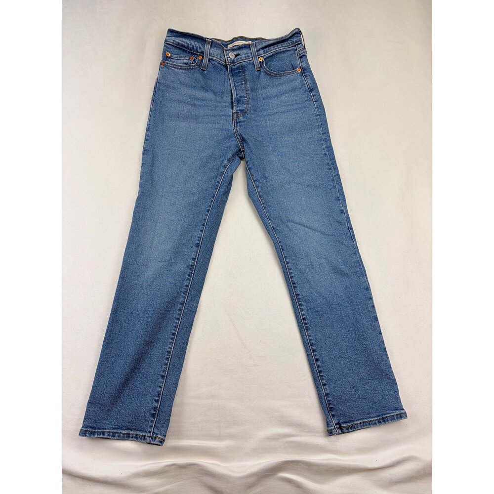 Levi's Wedgie Straight Jeans Women's 29x28 Medium Blue - Picture 2 of 12